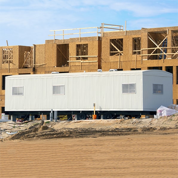 we offer a variety of construction trailers including mobile offices, storage containers, and restroom trailers